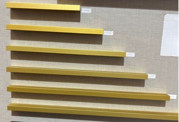 Halador metalico barra L Matt Gold sm - Imagen 2